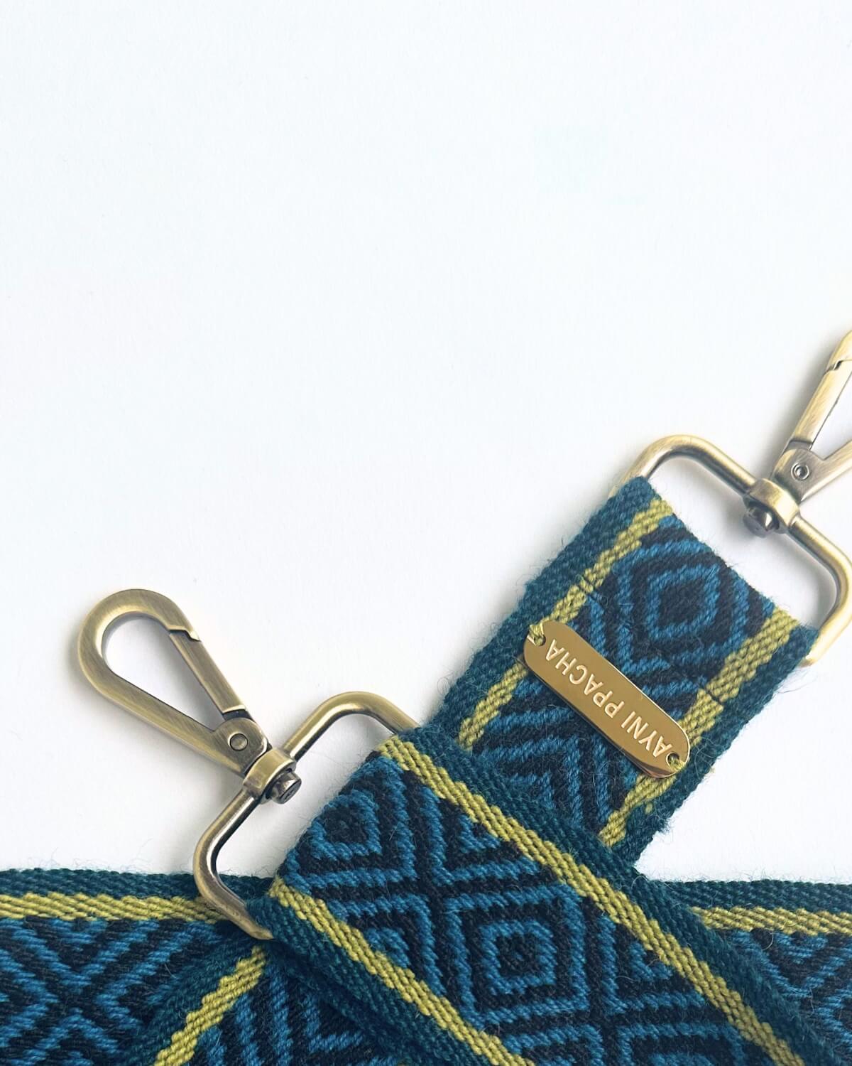 Soulder strap blue checked