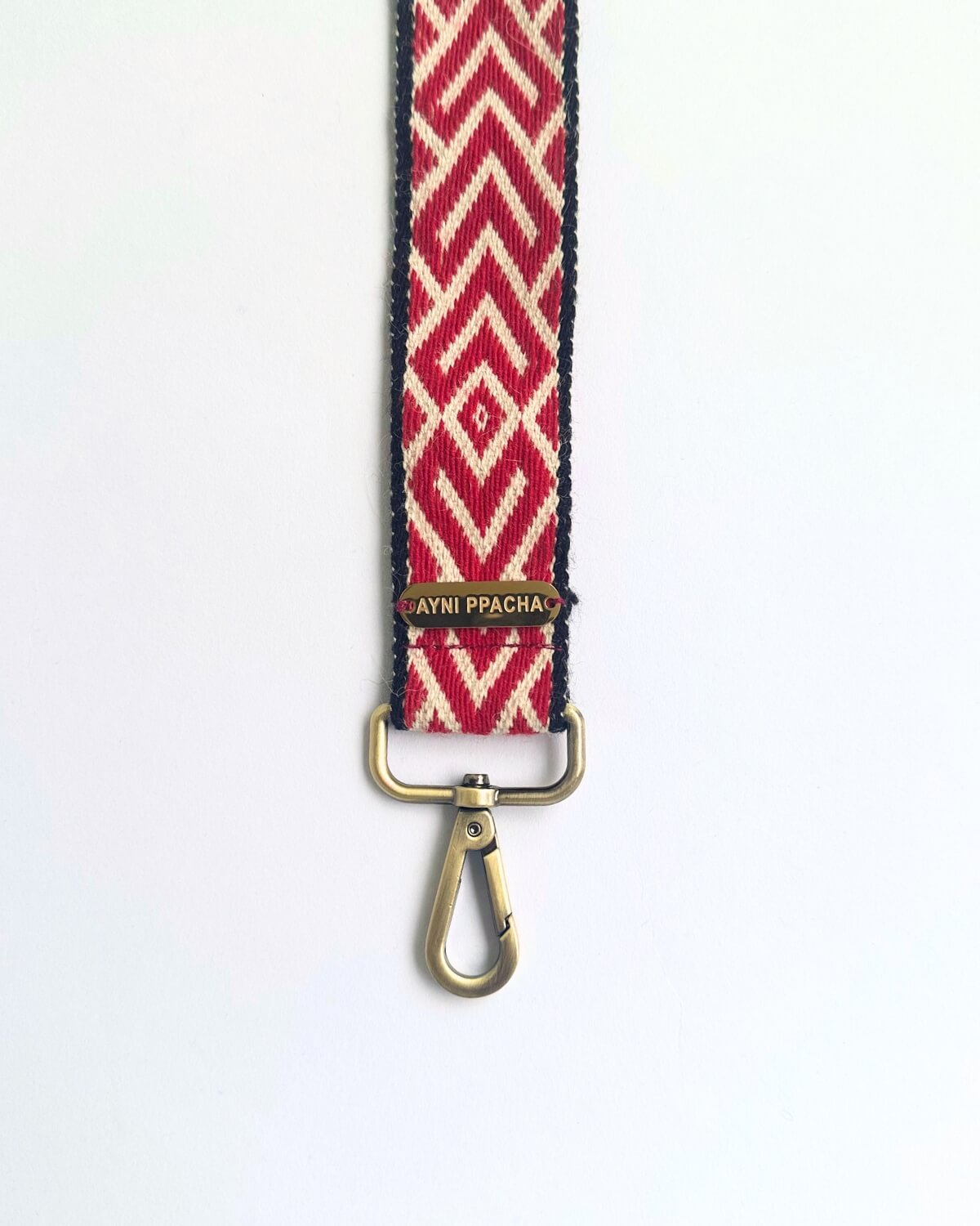 Correa para bolso roja y blanca