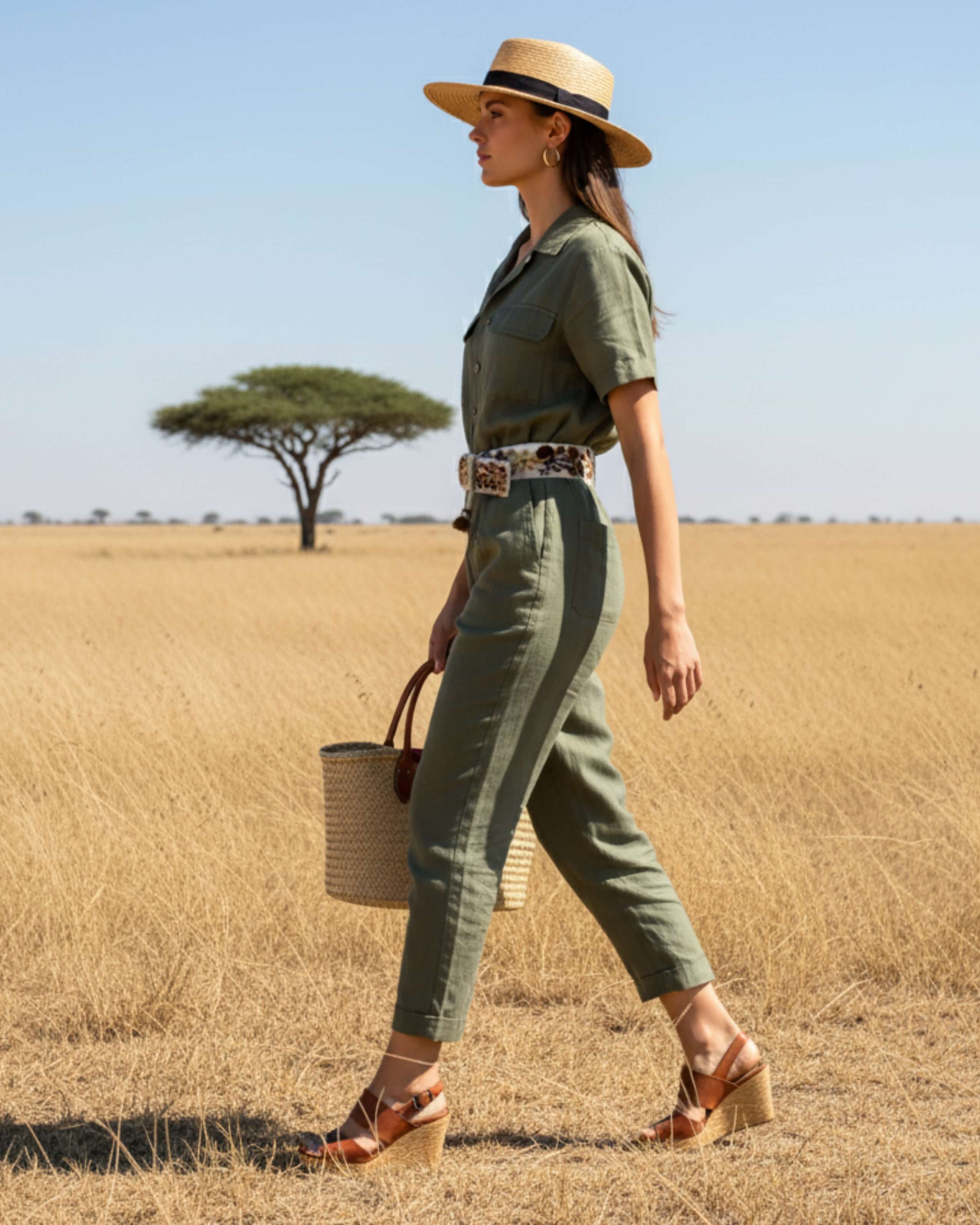 Embroidered Belt - Pilea