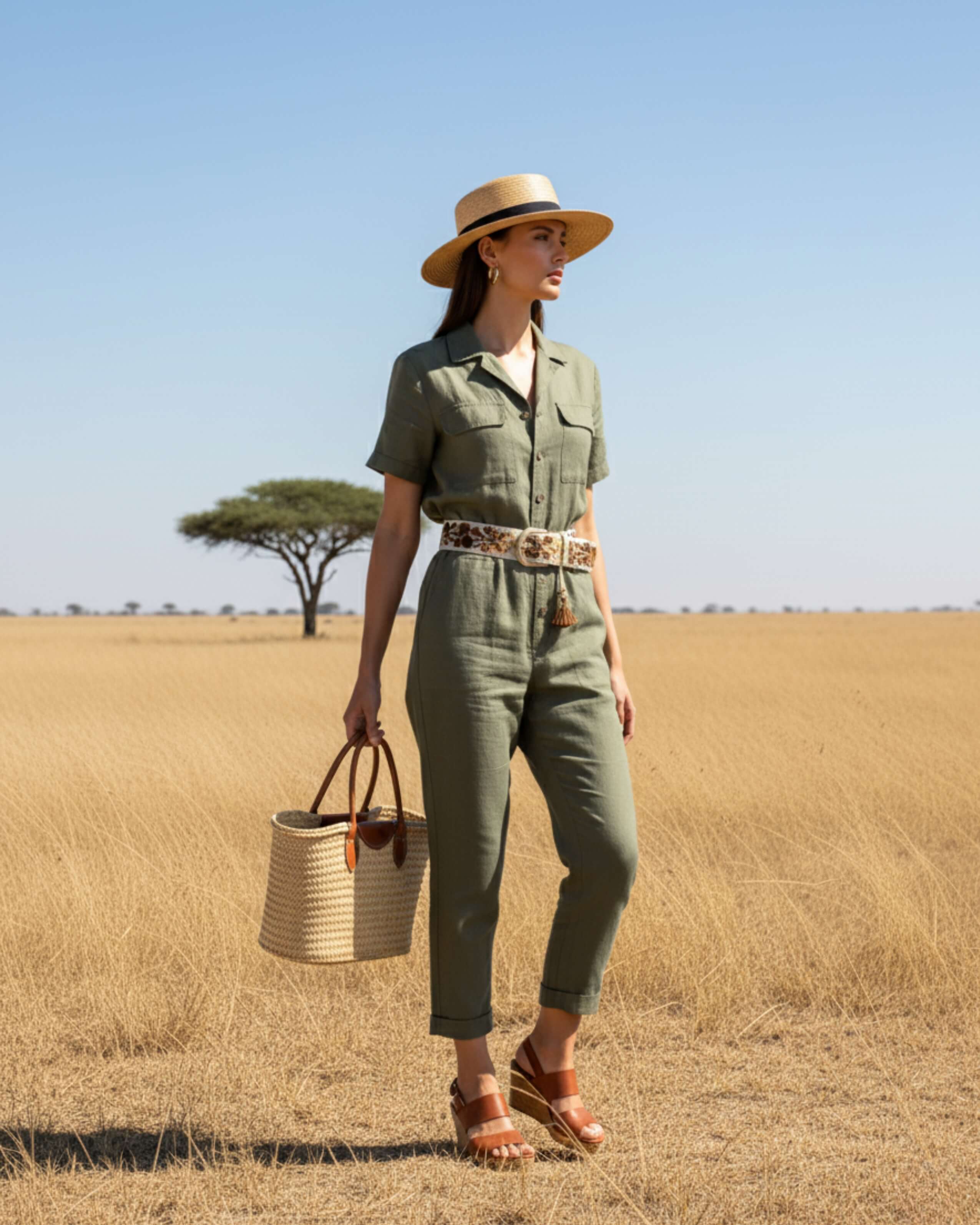 Embroidered Belt - Pilea