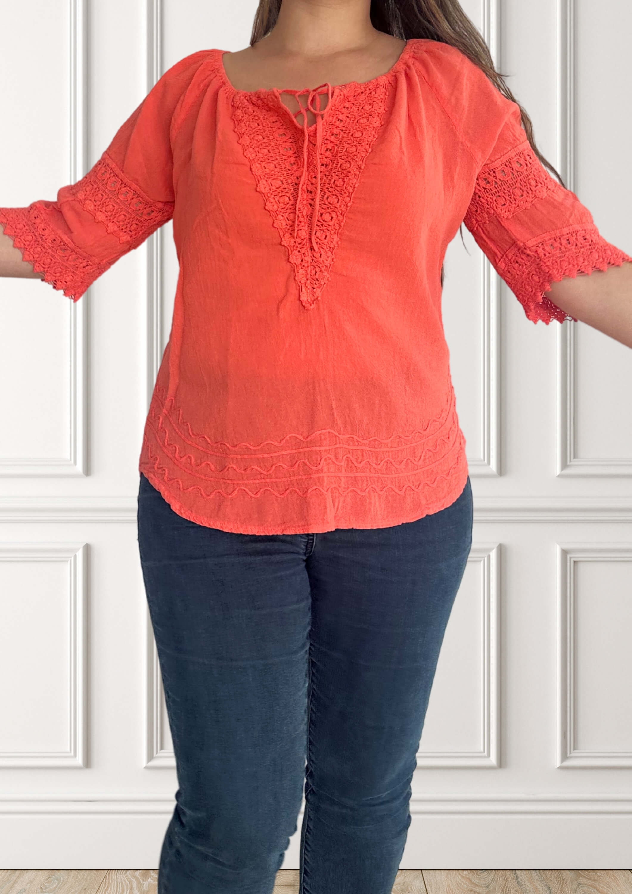 Bluse Lang - Armonía - Korall