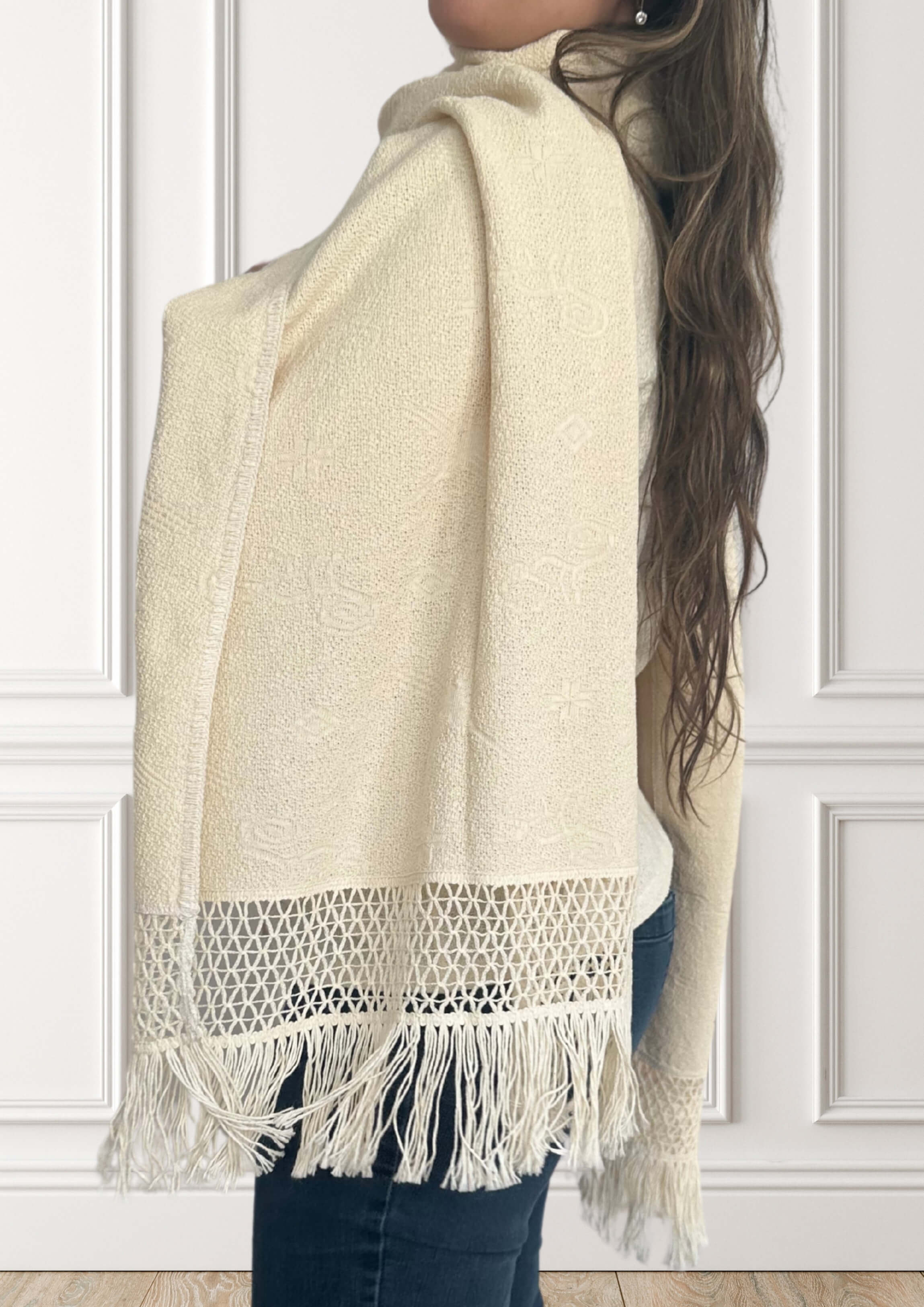 Schal aus Baumwolle Cordial - Beige