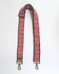 Correa para bolso roja y blanca