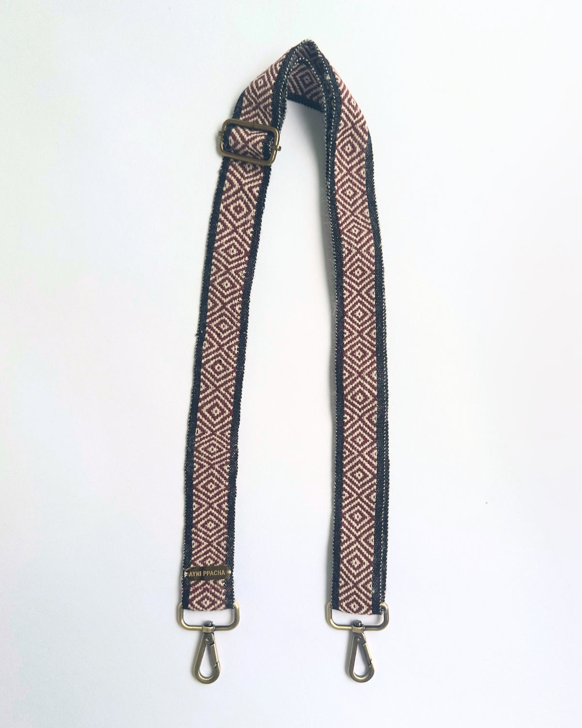 Correa para bolso de cuadros rojos