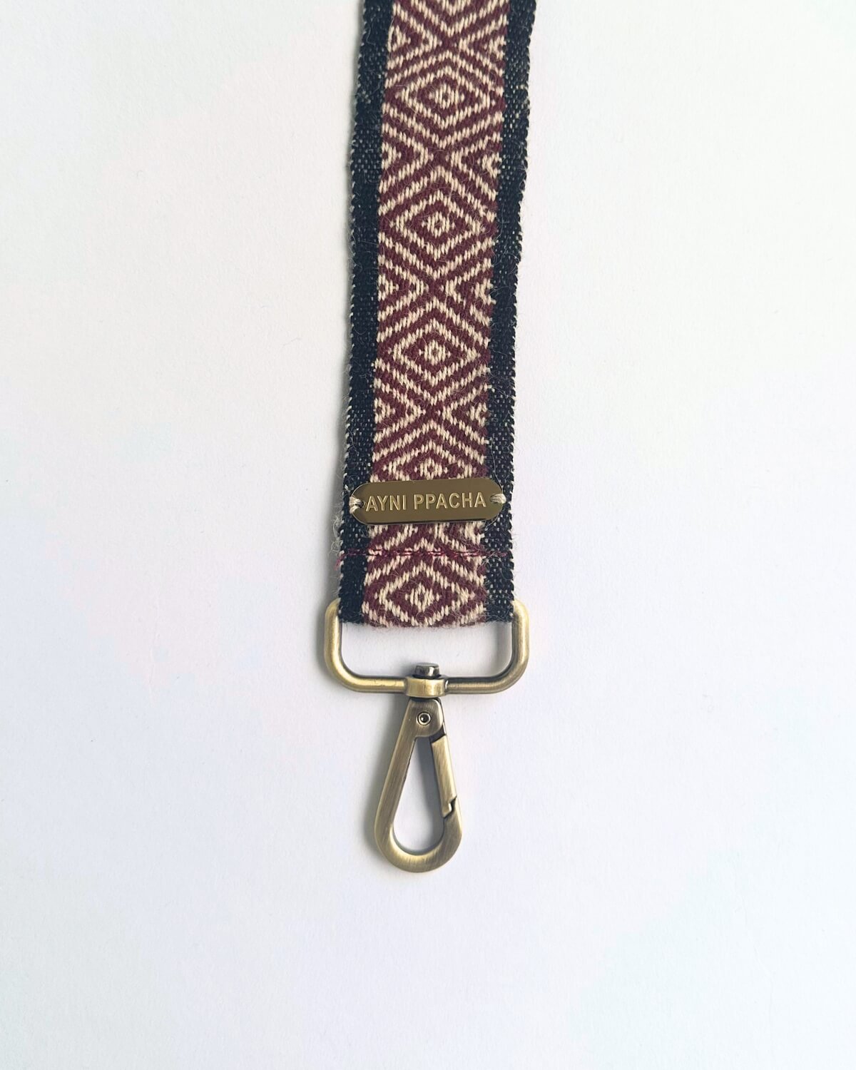 Correa para bolso de cuadros rojos