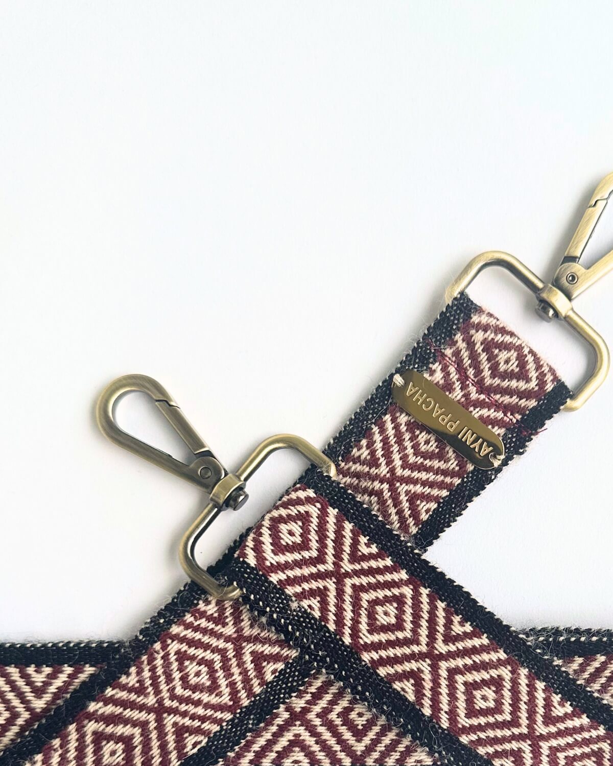 Correa para bolso de cuadros rojos