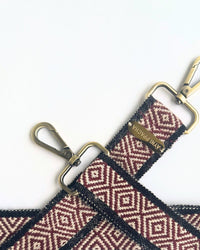 Correa para bolso de cuadros rojos