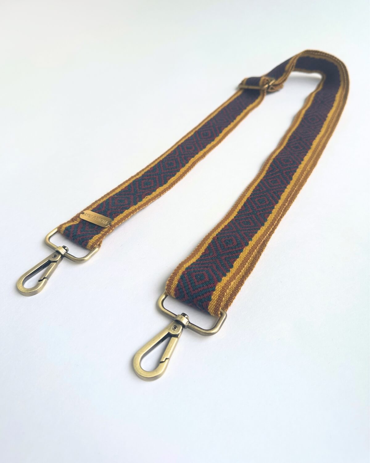 Correa para bolso de cuadros oscuros