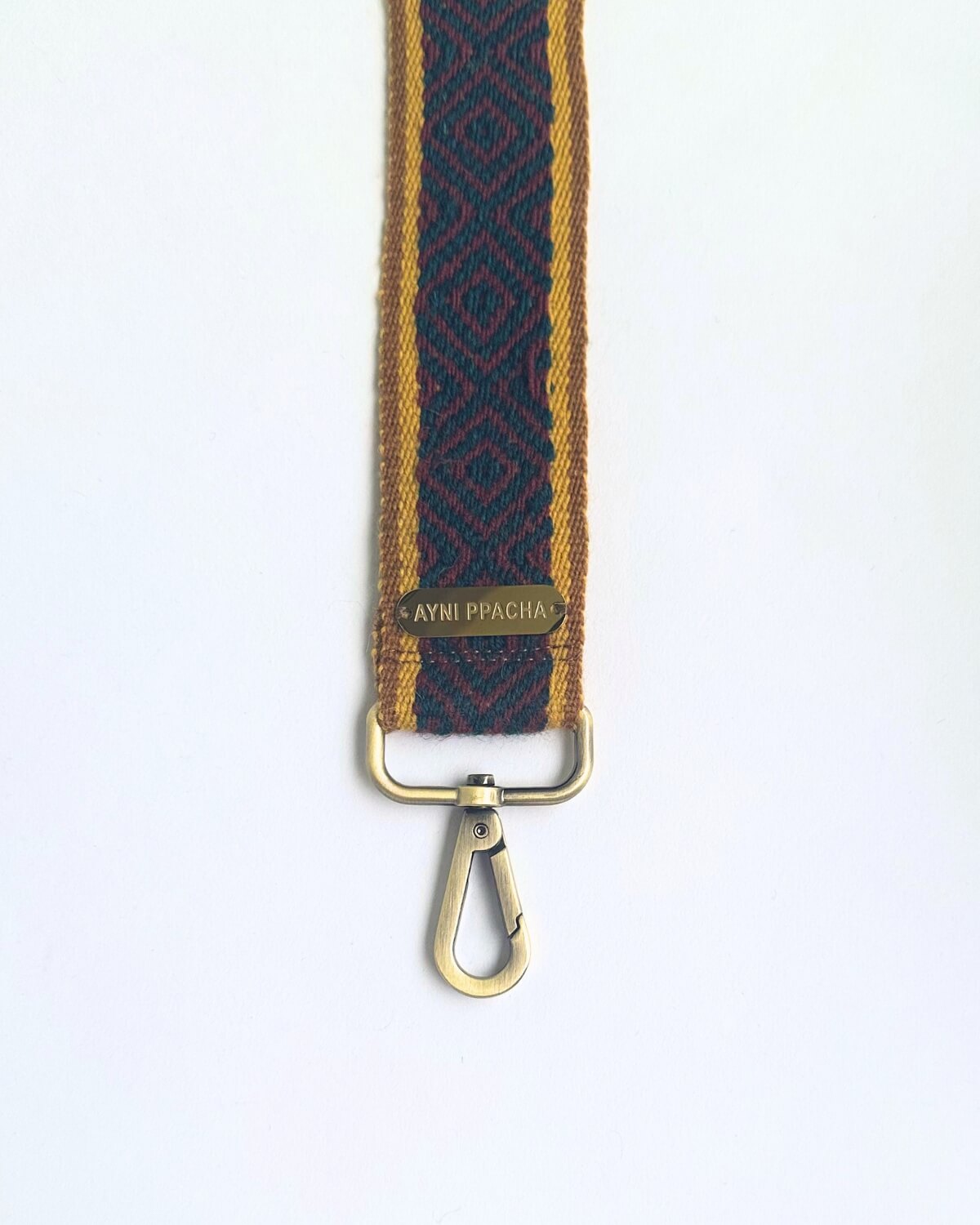 Correa para bolso de cuadros oscuros