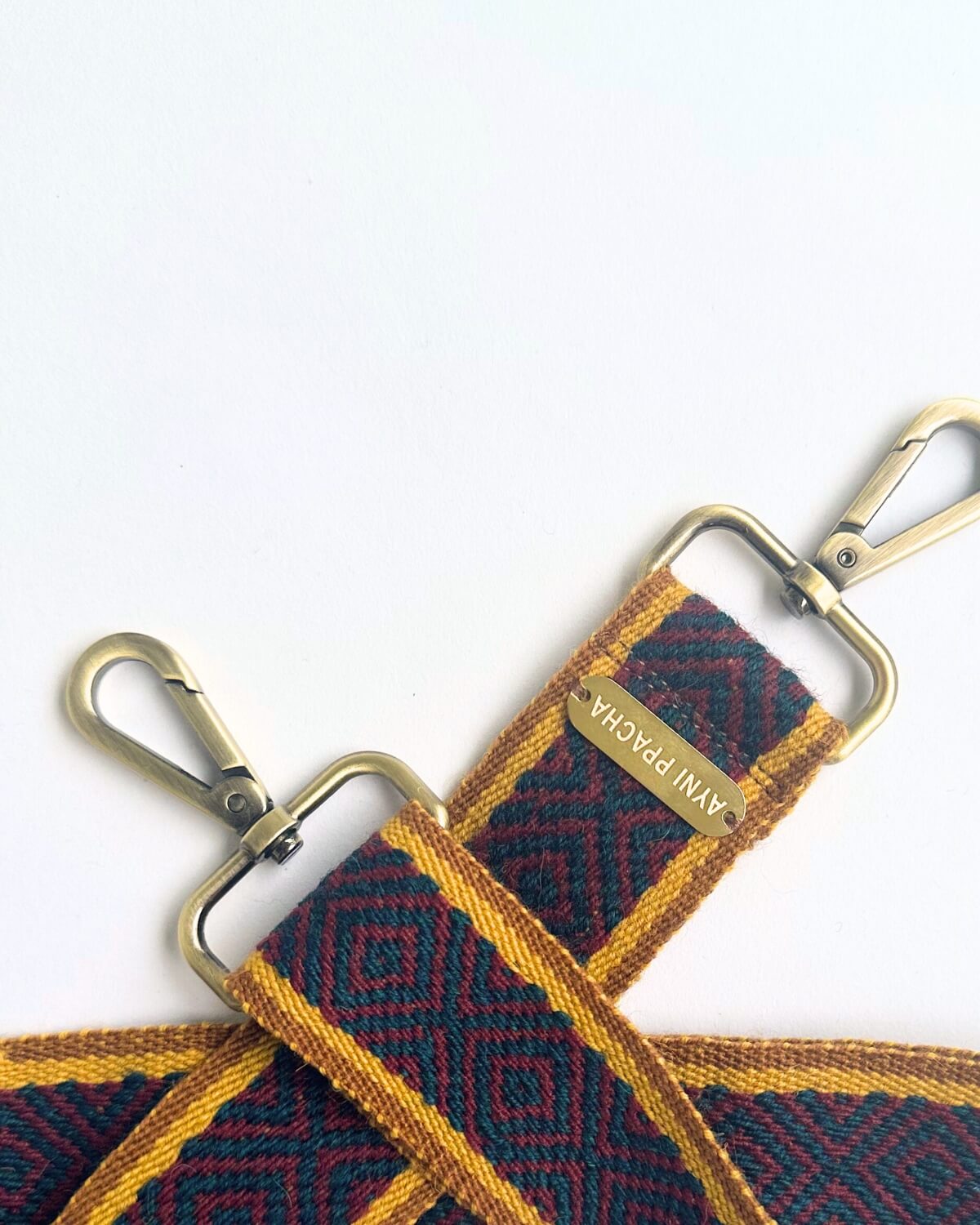 Correa para bolso de cuadros oscuros