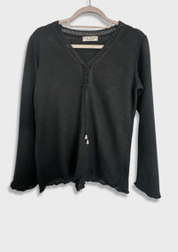 Bluse aus Baumwolle - Duría - Schwarz