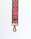 Correa para bolso roja y blanca