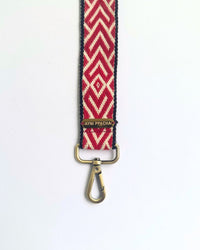Correa para bolso roja y blanca