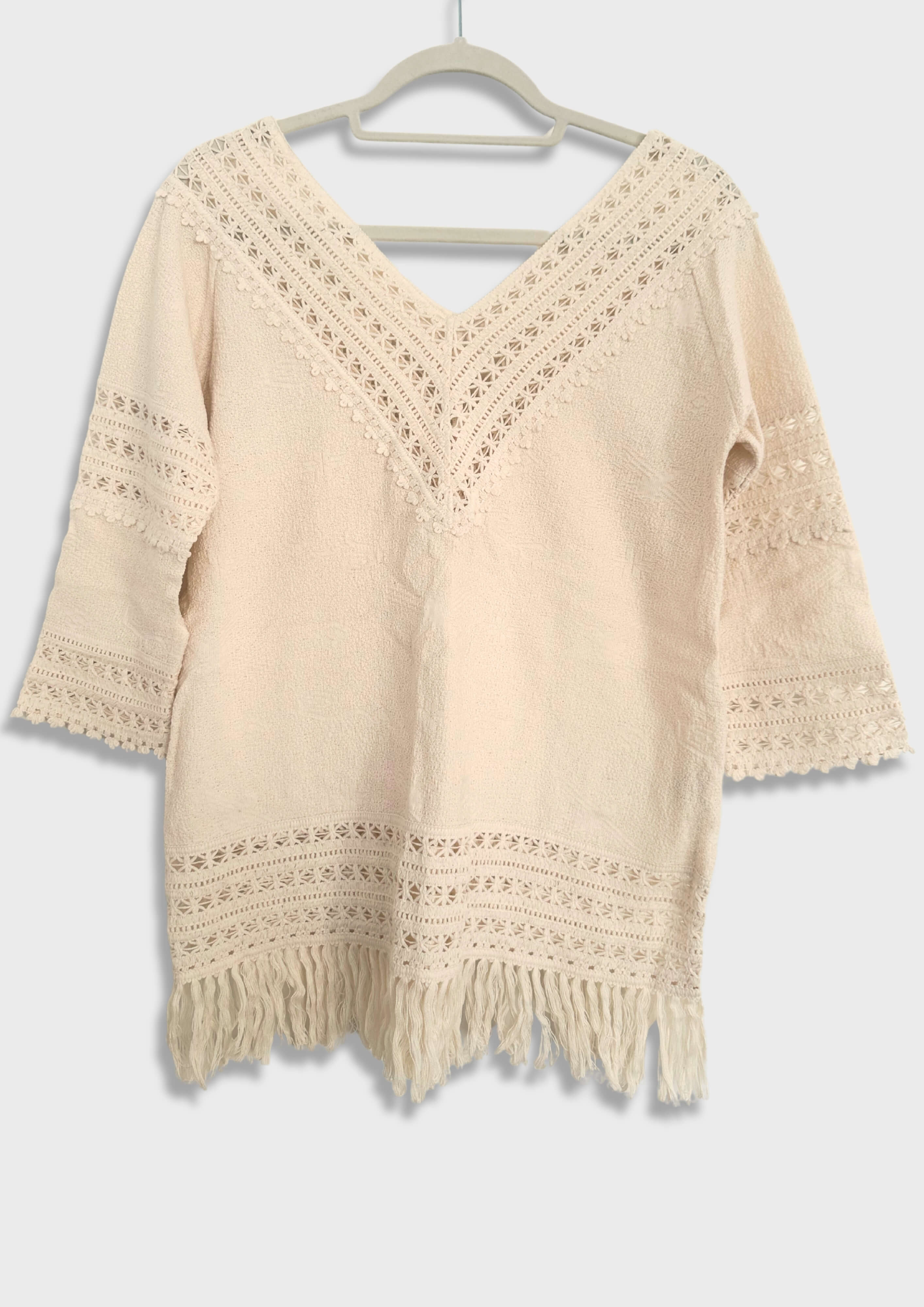 Bluse aus Baumwolle - Rubí - Beige