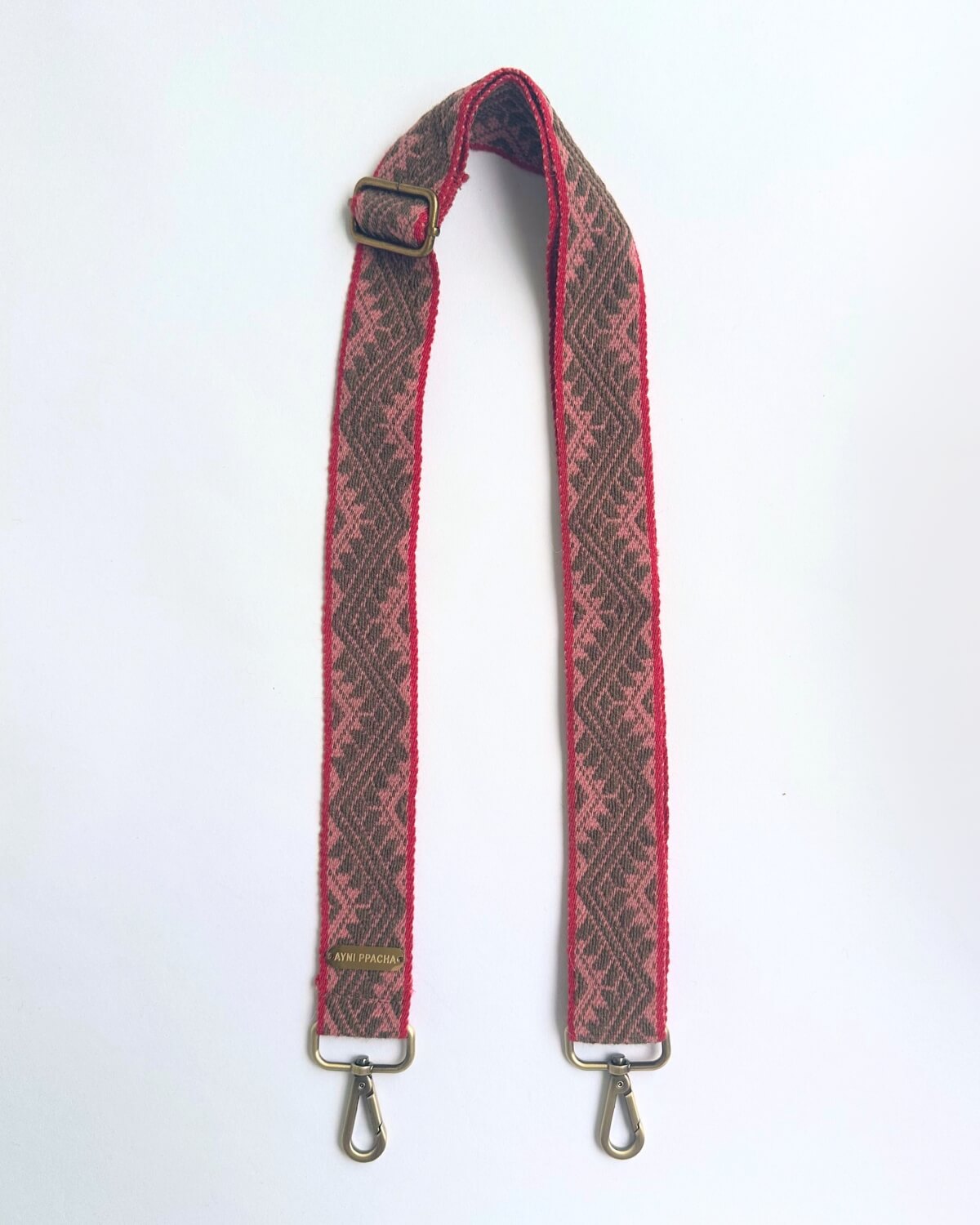 Correa para bolso rosa gris