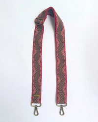 Correa para bolso rosa gris