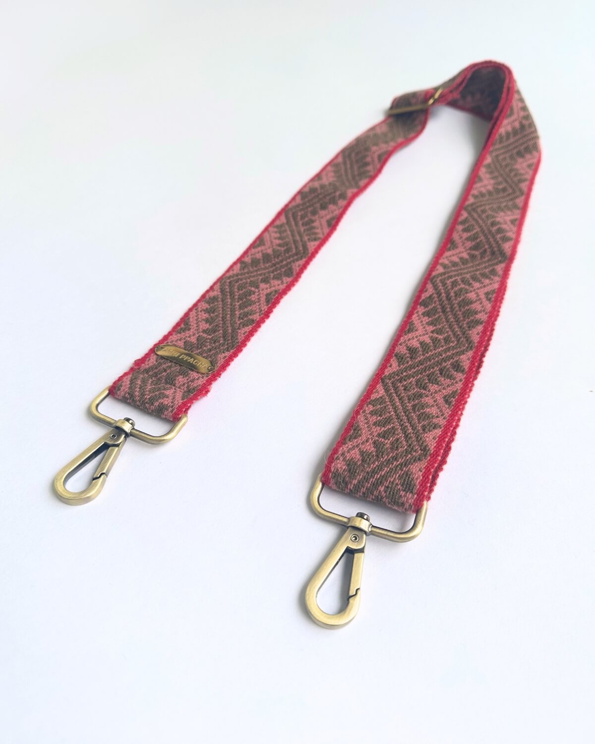 Correa para bolso rosa gris