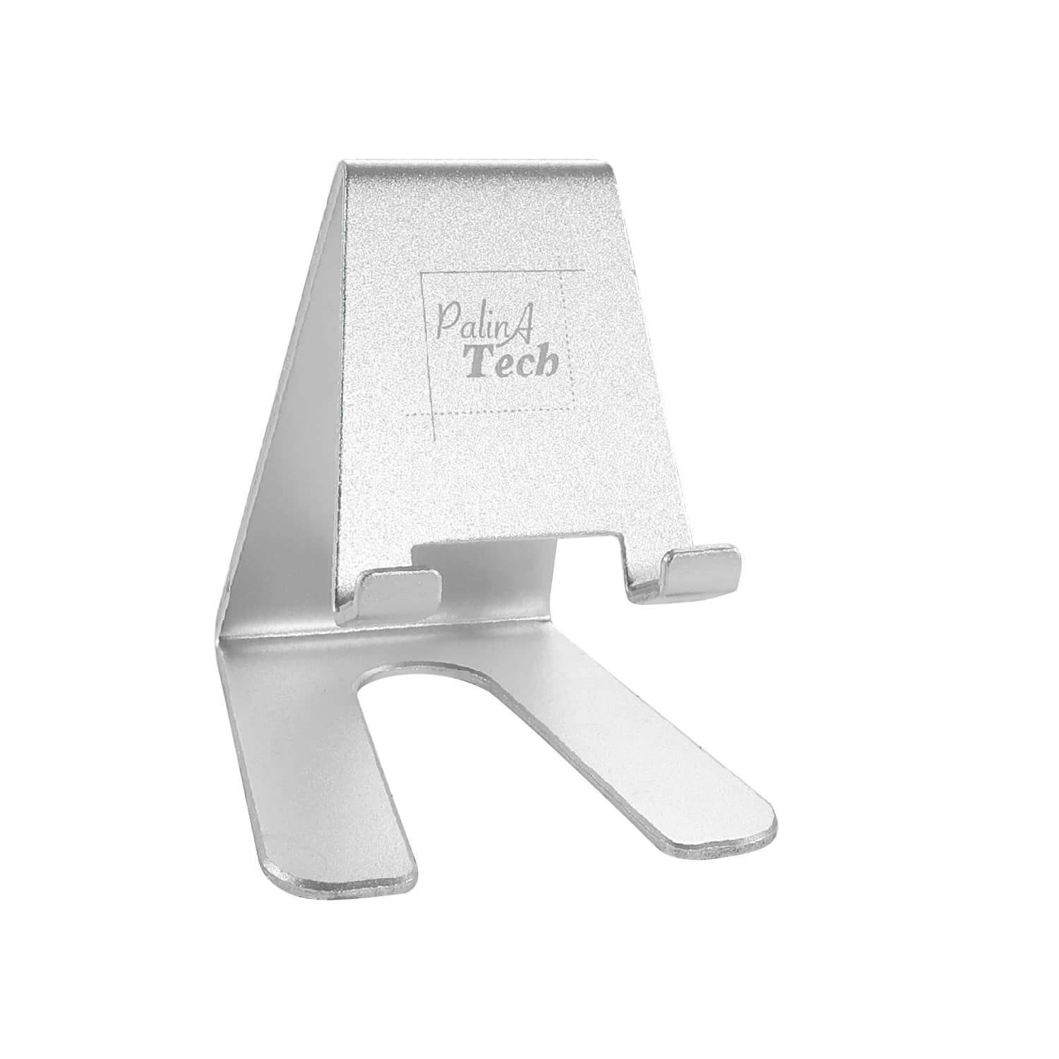 Soporte para teléfono móvil/tableta de aluminio - plata titanio