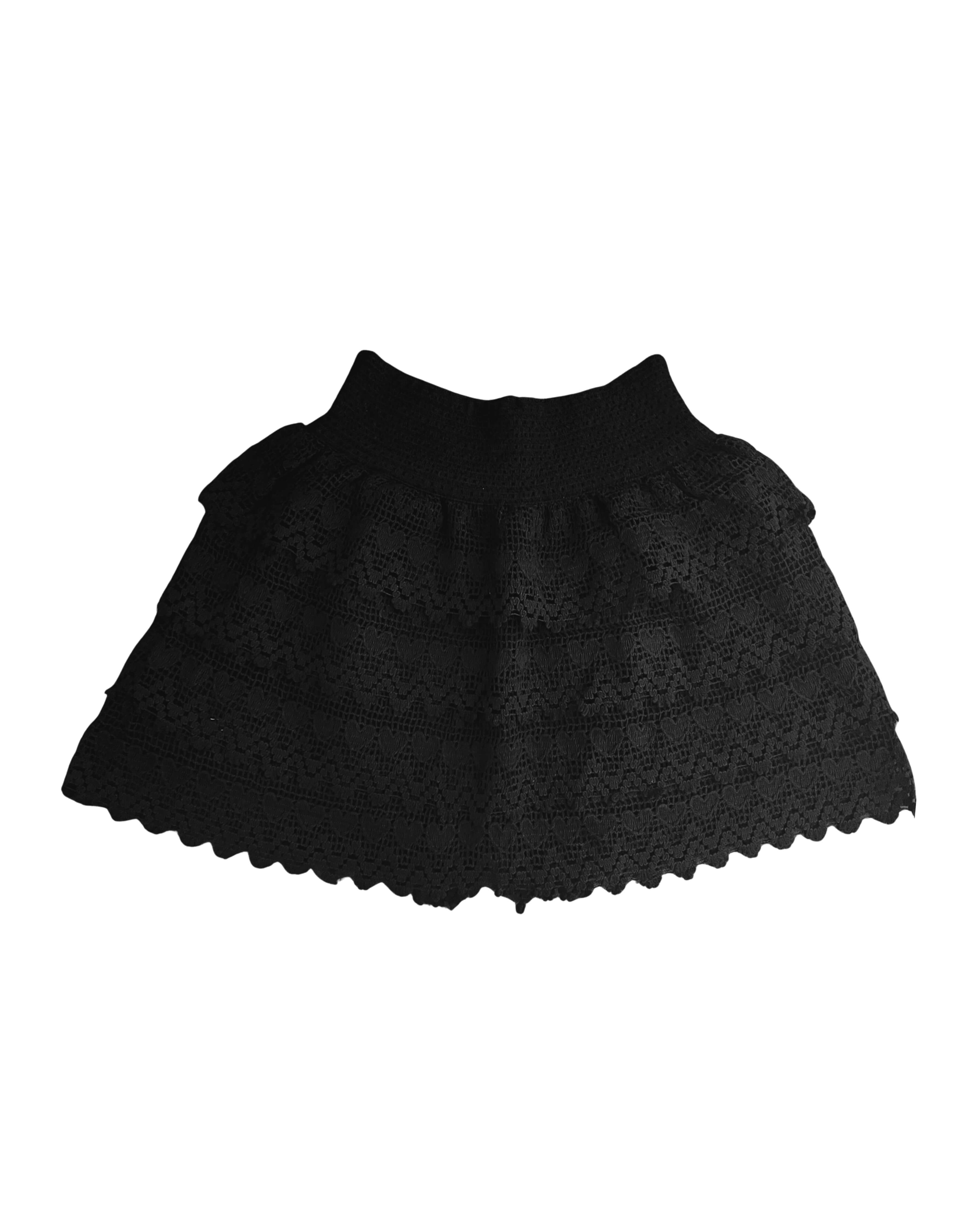Falda pantalón de algodón - Corona - Negro