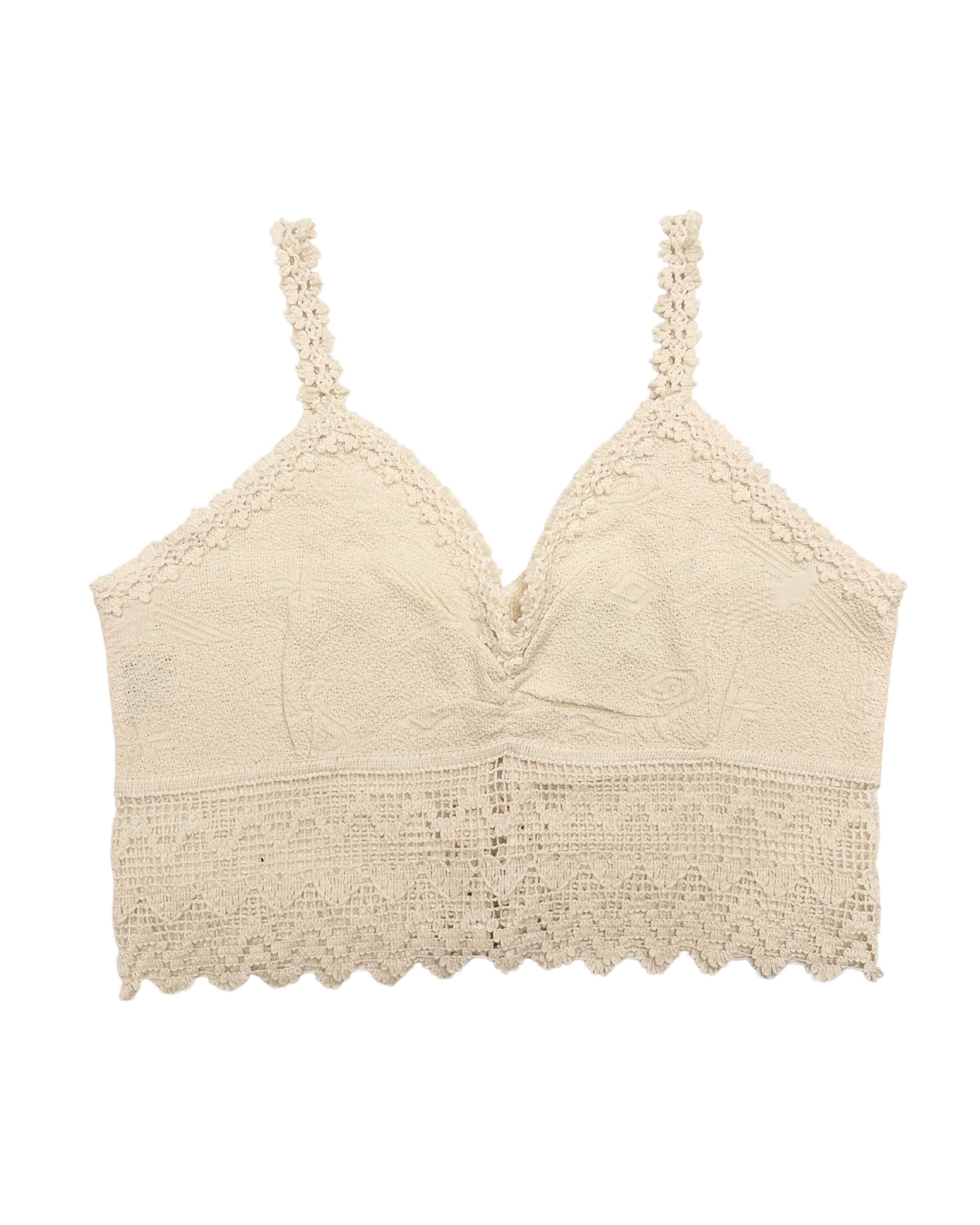 Top corto de algodón - Gracia - Beige