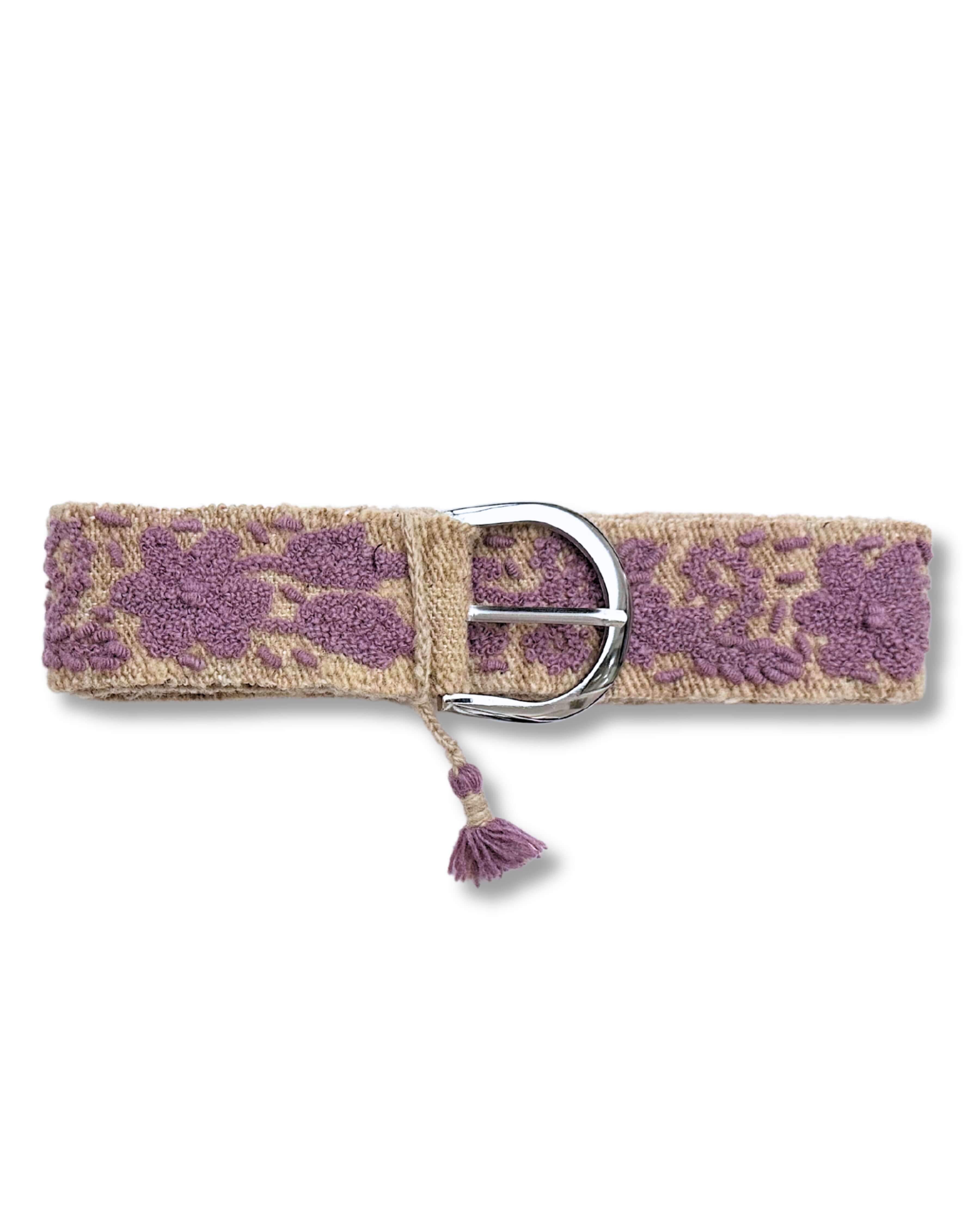 Cinturón bordado - Violeta