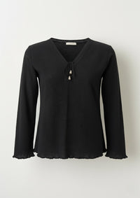 Bluse aus Baumwolle - Duría - Schwarz