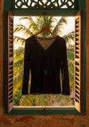 Bluse aus Baumwolle - Duría - Schwarz