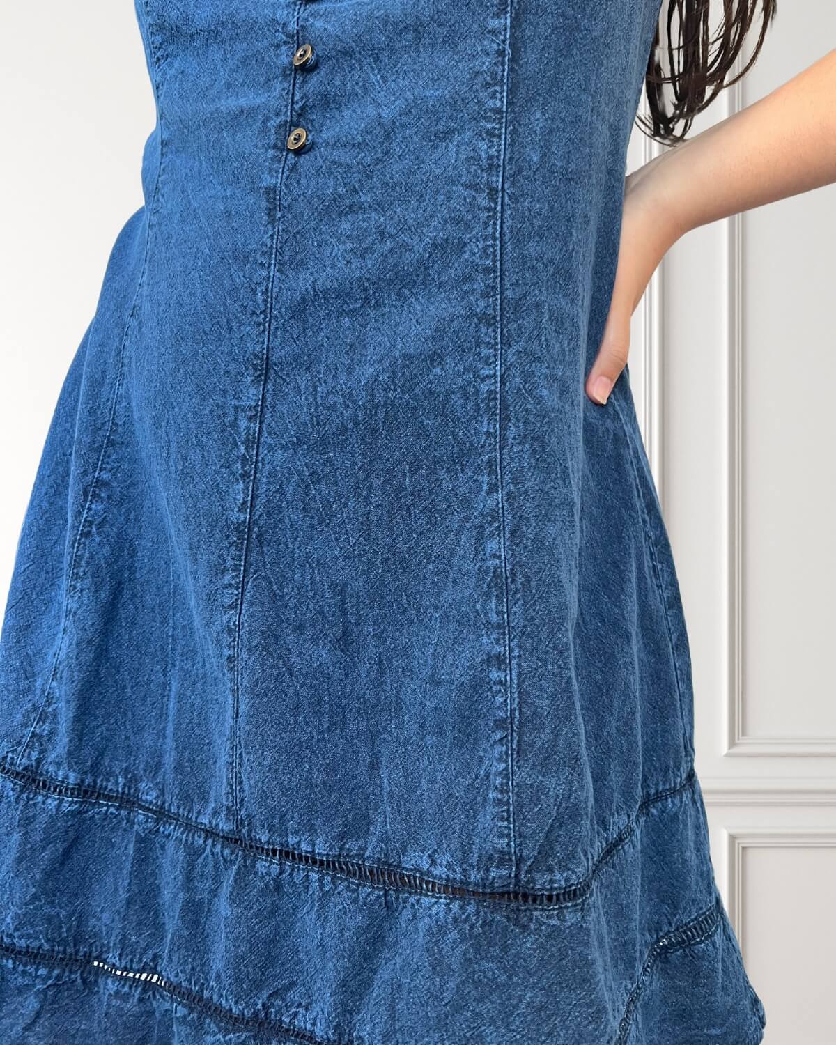 Vestido corto de verano - Ciprés - Azul oscuro