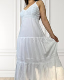 Airy maxi dress - Tevetia - White