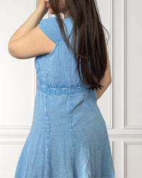 Vestido midi de verano - Chinchin - Azul claro