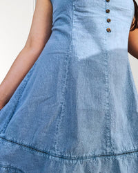 Vestido corto de verano - Ciprés - Azul claro