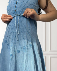 Vestido midi de verano - Chinchin - Azul claro