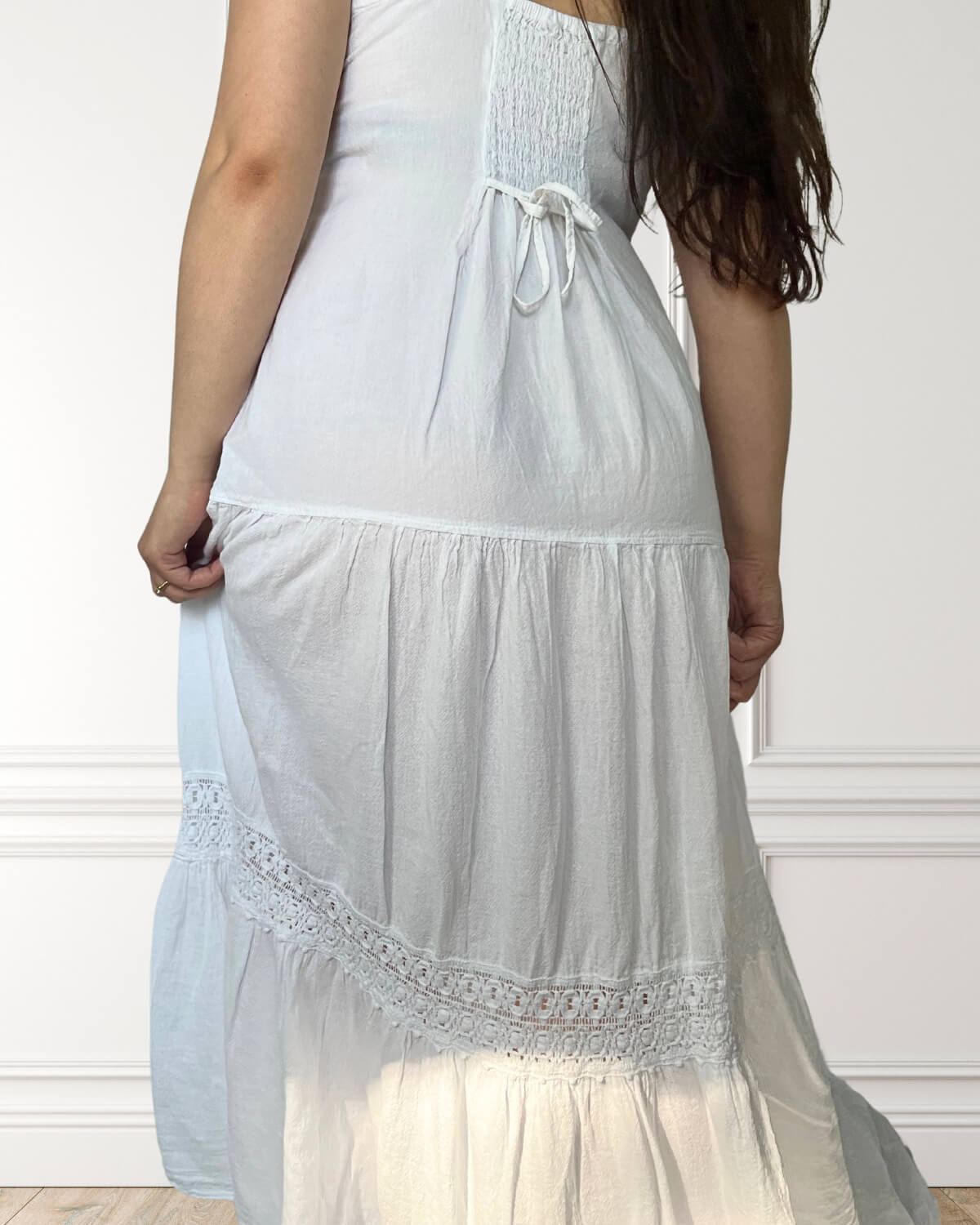 Airy maxi dress - Tevetia - White