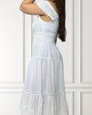 Vestido Carmen con hombros descubiertos - Katsura - Blanco