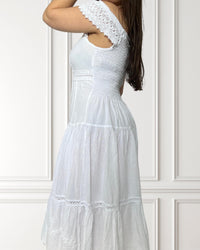 Vestido Carmen con hombros descubiertos - Katsura - Blanco