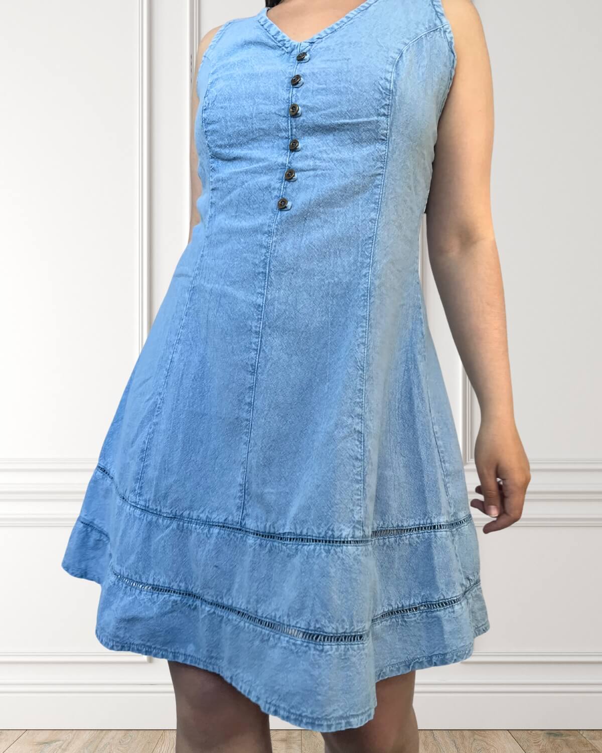 Vestido corto de verano - Ciprés - Azul claro