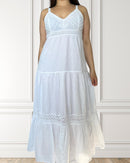 Airy maxi dress - Tevetia - White