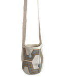 Bolso Wayuu Blanco/Plateado - Mediano