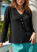 Bluse aus Baumwolle - Duría - Schwarz