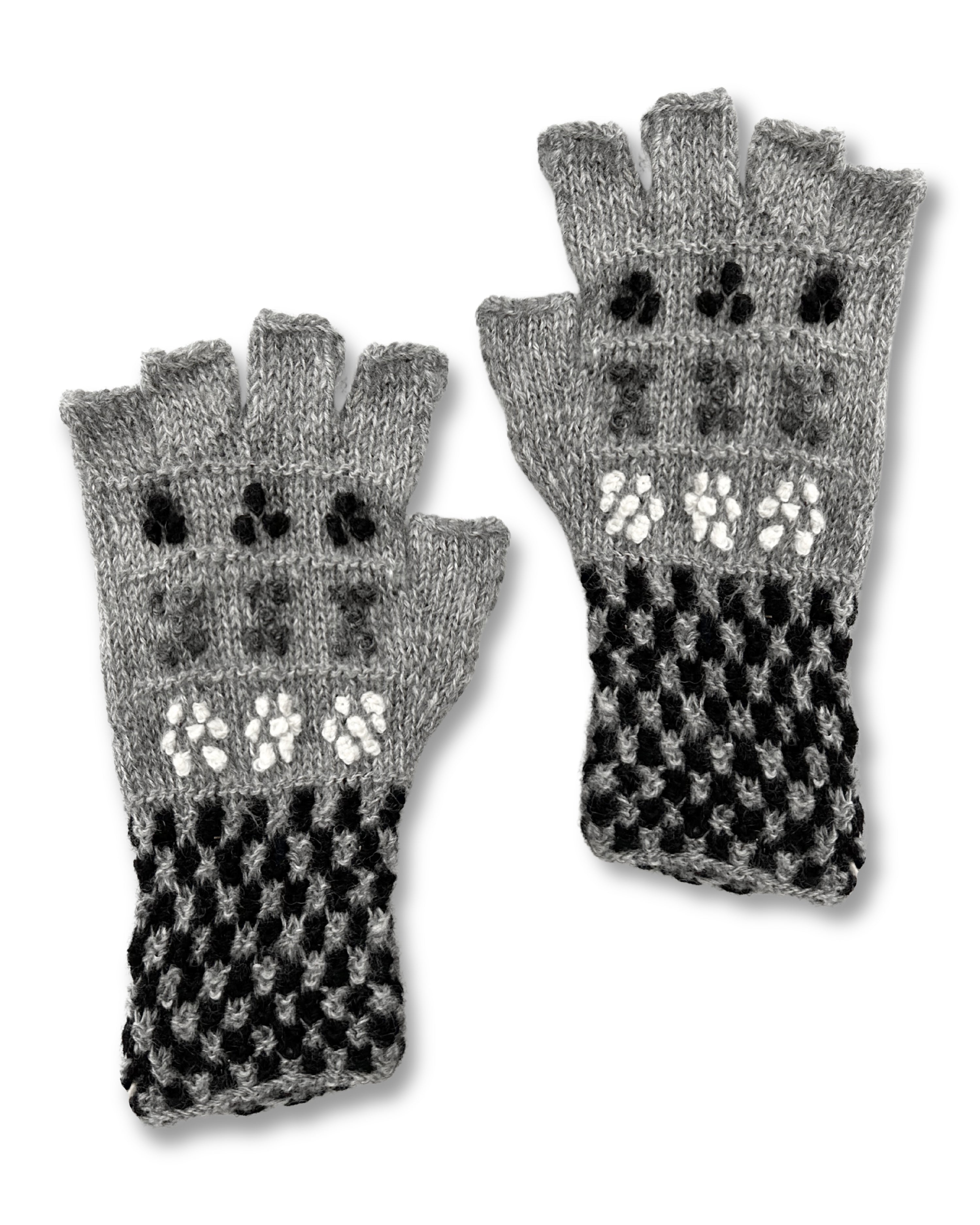 Baby Alpakahandstulpen - Trenzas - Grau