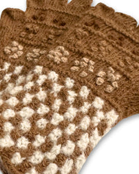 Baby Alpakahandstulpen - Trenzas - Kamelbraun