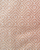 Karierte Plaid Decke / Tagesdecken - Lachs/Weiß