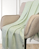 Karierte Plaid Decke / Tagesdecken - Mintgrün/Weiß