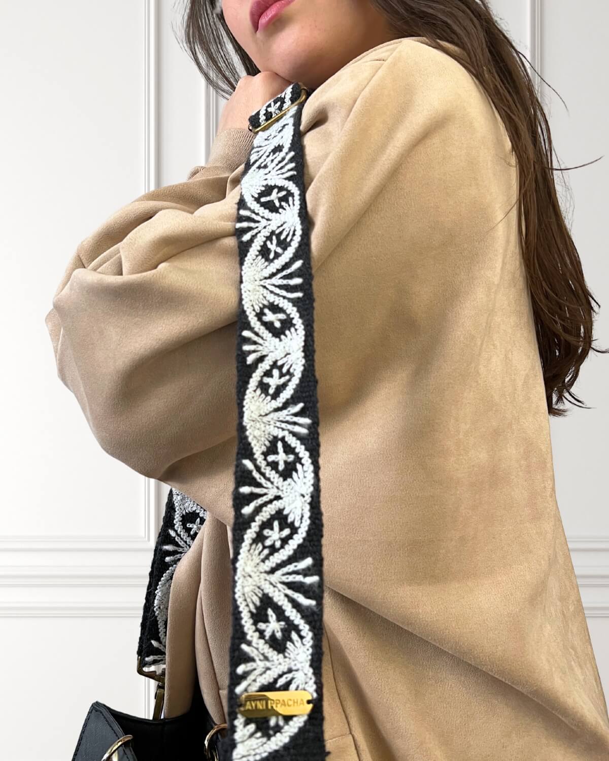 Correa para bolso negra/blanca - Lodoño