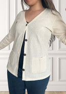 Chaqueta de algodón sin teñir - Abrazo - Beige