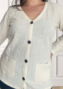Chaqueta de algodón sin teñir - Abrazo - Beige