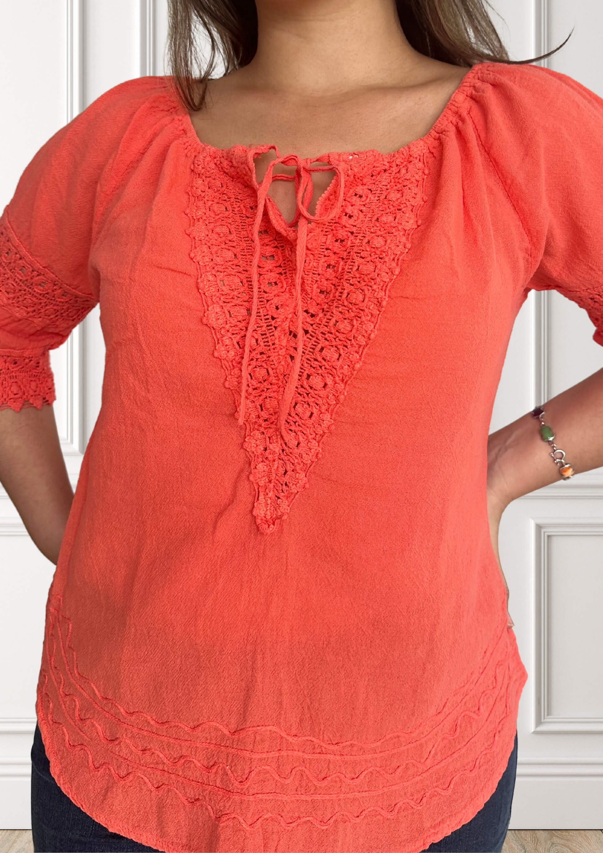 Blusa Larga - Armonía - Coral